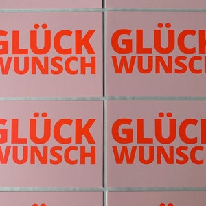 Glückwunsch Postkarte | knallorange_lachs | Karte