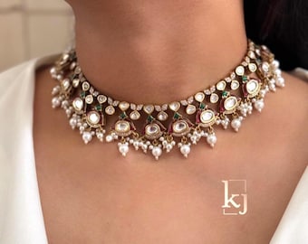 Kundan Polki Necklace Set: Sabyasachi Inspired Victorian Jewelry