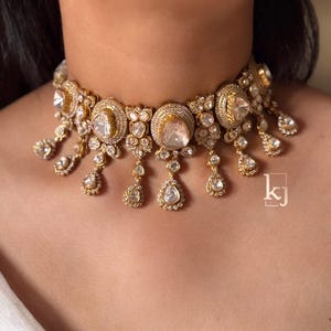 Sabyasachi Inspired Uncut Polki Kundan Choker , Indian Jewelry,Bollywood Sabyasachi Necklace,Pakistani Jewelry Wedding Choker Set