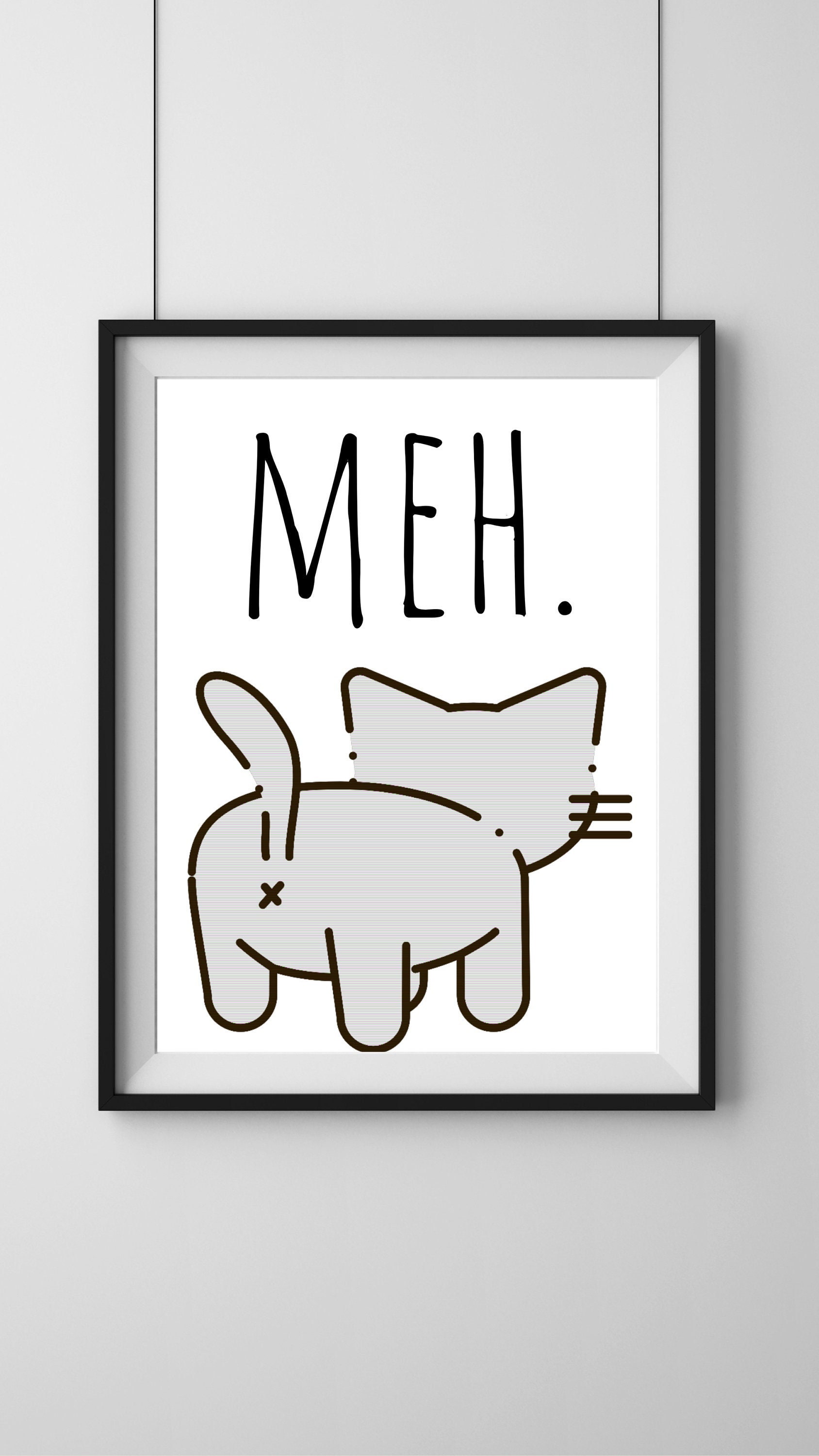 Whiskers Delight Printable Cat Poster Art for Feline Lovers - Etsy