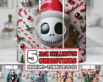 5 Designs 3D Skeleton Christmas Tumbler Wrap Png, Bundle 20oz Tumbler Wrap  Sublimation Designs, Bundle Christmas Sublimation