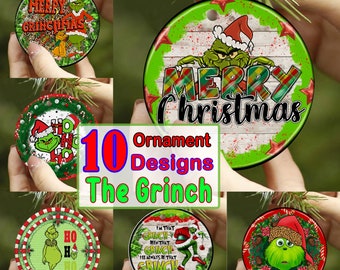 10 Files Christmas Funny Ornament Png, Christmas Ornament Sublimation PNG, Bundle Christmas Round Ornament PNG, Trendy Ornament Png