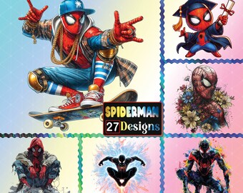 27 Files Superhero Characters Sublimation Designs Png, Stylish Superhero Png Bundle, Superhero Watercolor Clipart Png, Digital Download