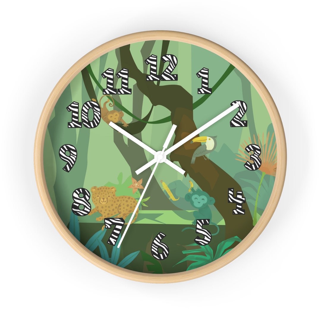 Jungle Wall Decor Jungle Paradise Wall Clock Adventure Etsy