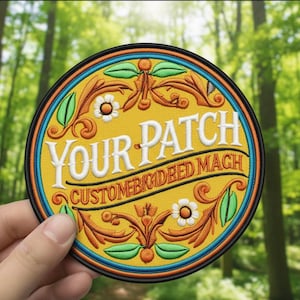 Custom Embroidered Patch, Personalized Logo Patches, Sew On/Iron On, Patch Applique for Clothes Backpacks, Custom Velcro Patch