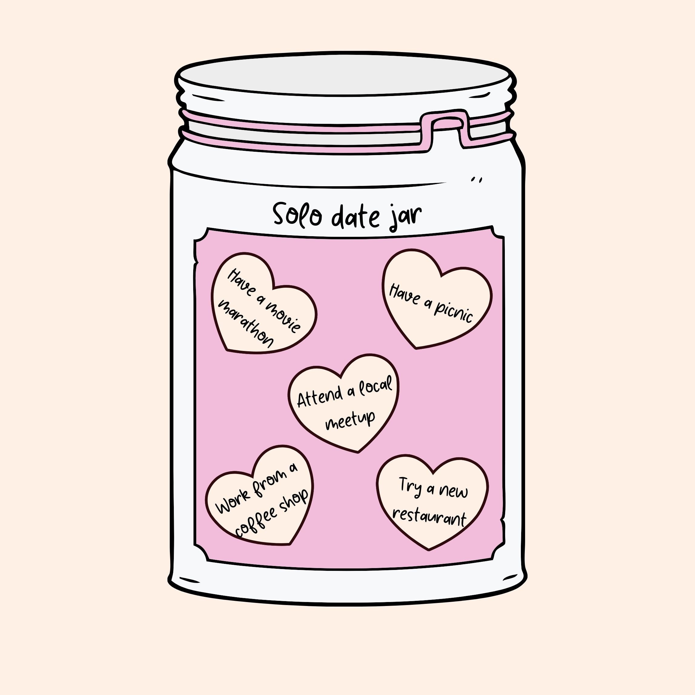 32 Solo Date Ideas Printable | Jar of Joy for Memorable Me-time ...