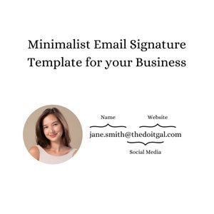 Customizable Minimalist Email Signature Template on Canva | Business Card | Canva template | Customizable Email Signature
