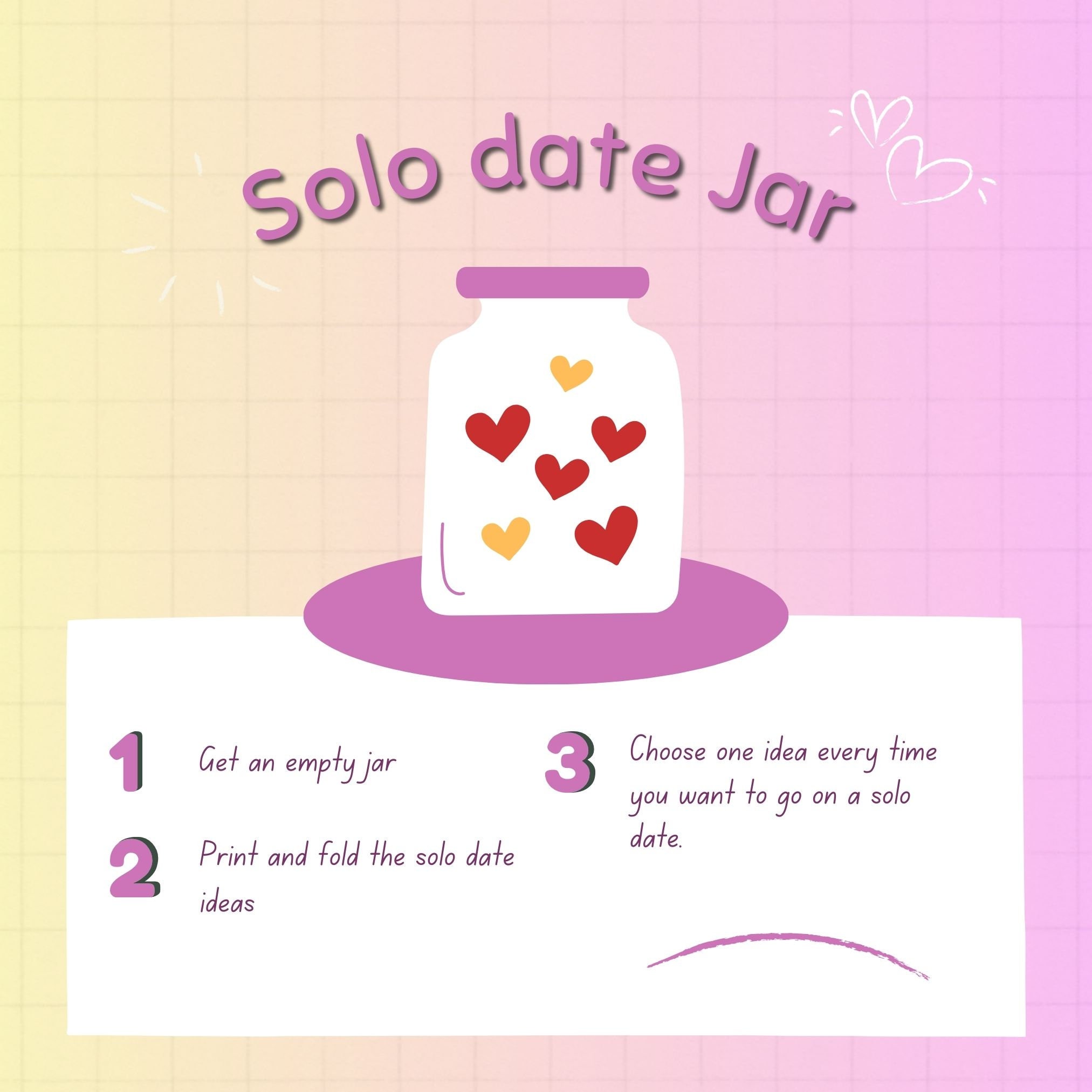 32 Solo Date Ideas Printable | Jar of Joy for Memorable Me-time ...