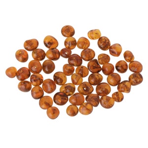 Loose Cognac Baltic Amber Beads / Polished Baroque Amber Beads / Drilled Baltic Amber Cognac Beads 4-6mm or 7-8mm