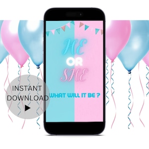 eCard Girl Gender Reveal Video Announcement Pregnancy Announcement WhatsApp, Text or Email