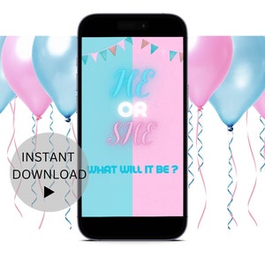 eCard Boy Gender Reveal Video Announcement Pregnancy Announcement WhatsApp, Text or Email