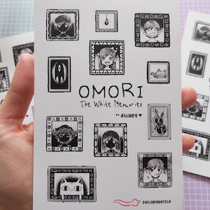 Hoja de pegatinas de OMORI - "Los recuerdos blancos"