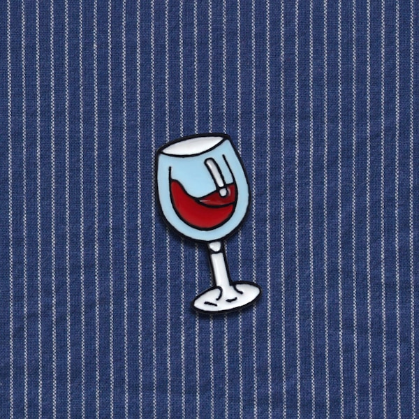 Wine Love Accesoire Pin Wine Glass Red - Wine Time Love - Enamel Metal Pin - Wine Pins Lapel Cute Gift for Her Birthday