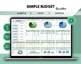 Planificador de presupuesto de Google Sheets: Semanal, Mensual, Quincenal (Descarga digital)