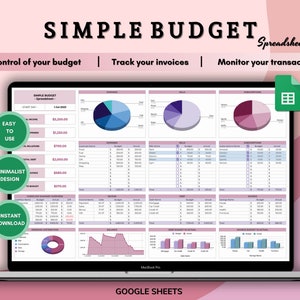 Budget Planner for Google Sheets Monthly Budget Spreadsheet Weekly Budget Template Paycheck Budget Biweekly Budget Finance Planner