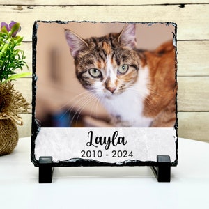 Pet Memorial Photo Slate, Pet Loss Slate Gift, Cat Sympathy Gift, Pet Bereavement Gift, Dog Photo Plaque, Pet Frame Gift