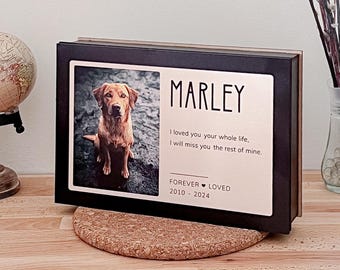 Custom Wood Pet Urn, Dog Urns for Ashes, Urn for Dog Ashes, Personalized Dog Urn