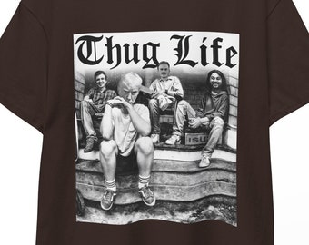 Unisex Heavy Cotton Tee, Retro President Thug Life Viral Preppy Edgy, Zach Bryan Mugshot, The Golden Thug Life Morgan Wallen Mugshot