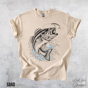 Vintage Fish Tattoo T-Shirt: Retro Bass Fishing Graphic Tee