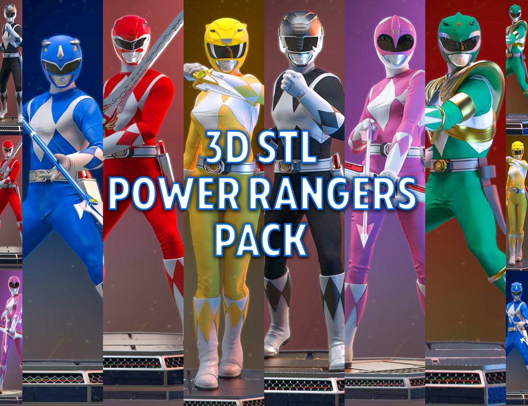 3d Stl Power Rangers 2 Pack / 3d Stl Pack / Stl Models / Stl Files ...