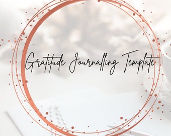 Gratitude journalling and letter writing template