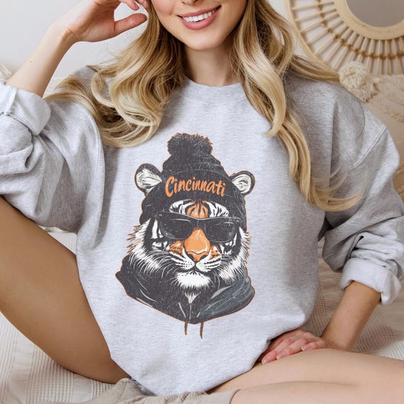Vintage Cincinnati Football Sweatshirt, Trendy Fan Gifts, Crewneck Game Day Apparel, Unisex Sweatshirt, Cincy Football Sweatshirt