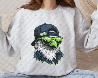 Seattle Football Crewneck Sweatshirt, Vintage Sports Fan Apparel, Trendy Game Day Gift, Unisex Seattle Sweatshirt, Seattle Football Fan