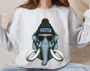 Utah Hockey Sweatshirt, Mammoth Crewneck - Unisex Heavy Blend Crewneck Sweatshirt, Winter Sports Apparel, Ice Hockey Fan Gift