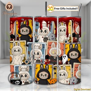 Monster Doll Halloween Png, Halloween Drip, Spooky Doll, 20 oz Skinny Tumbler Sublimation Design Png, Cartoon Tumbler Wraps, Digital File