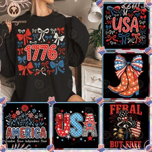 6 Designs America PNG Bundle, America 1776, Patriotic, 4th Of July Png, Memorial Day Png, Independence Day Png, Commercial Use, Digital File