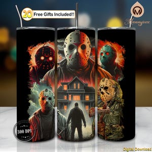 Horror Friday 20oz Tumbler Wrap Png, Love Horror Movies Png, Horror Theme Png, Horror Spooky Png, Horror Tumbler Design Png, Digital File
