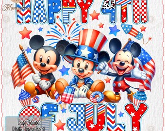 Buon 4 luglio in formato PNG, Clipart di Topolino americano, Design del 4 luglio, Bandiera degli Stati Uniti in formato PNG, Preppy America a scacchi in formato PNG, Patriottico in formato PNG, File digitale