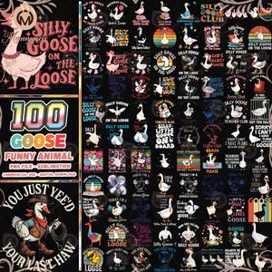 100 Files Funny Goose PNG Bundle, Crazy Goose Png, Honk Meme Clipart Png, Silly Goose Shirt Designs Png, Commercial Use, Digital File