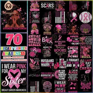 Breast Cancer PNG Bundle, Preppy Breast Cancer Png, In October We Wear Pink Png, Football breast cancer png, Pink Ribbon Png, Digital File
