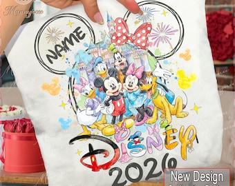Custom Name Mouse & Friends 2026 Shirt Design for Boys And Girls PNG, Mouse Head - Castle Clipart, Matching Vacation Outfits, Digital File