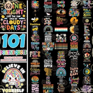 100+ Files Inspirational Quotes PNG Bundle, Inspirational Shirt Designs, Motivational Png, Uplifting Sayings, Commercial Use, Digital File