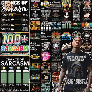 100+ Files Sarcasm PNG Bundle, Funny Png Designs, Sarcastic Png, Sarcastic T-shirt Designs Png, Adult Png, Commercial Use, Digital File