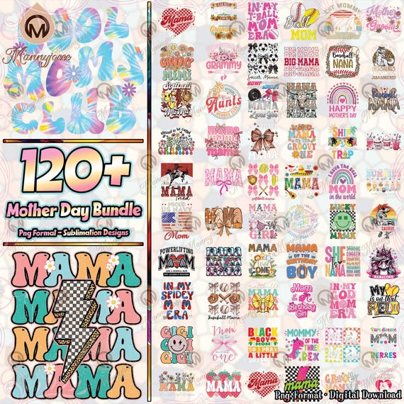 120+ Files Mama Png Bundle, Mother Day Png Bundle, Mama Love Png, Retro Mama Coquette Png, Mama Gift Png, Mom Is The Best Png, Digital File