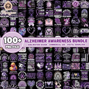 100+ Files Alzheimer&#39;s Awareness PNG Bundle, Alzheimer&#39;s Disease Png, Memories Matters, Alzheimer&#39;s Warrior, Purple Ribbon Png, Digital File