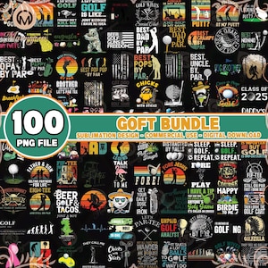 100 Dateien Golf Png Bundle, Golf Liebhaber, Golf Zitate Png, Golf Papa Clipart Png, Golf Shirt Designs Png, kommerzielle Nutzung, digitale Datei