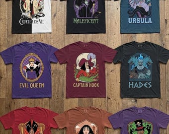 Disney Villains Shirt Maleficent Ursula Cruella Hades Jafar Evil Queen Tee, Disney Halloween Shirt, Villains Graphic Tee Women
