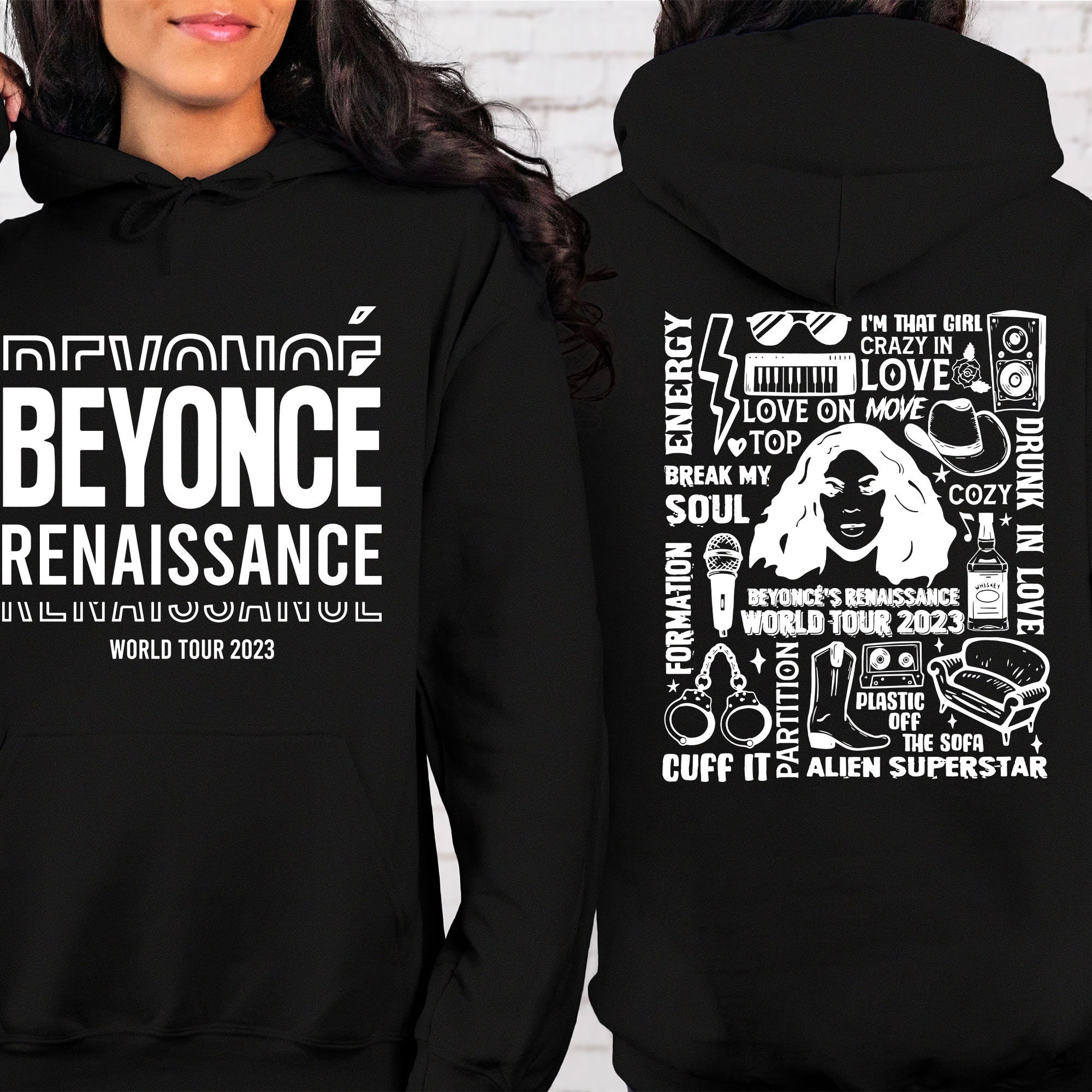 Beyonce Renaissance World Tour 2023 Two-Sided Hoodie, Beyonce World ...