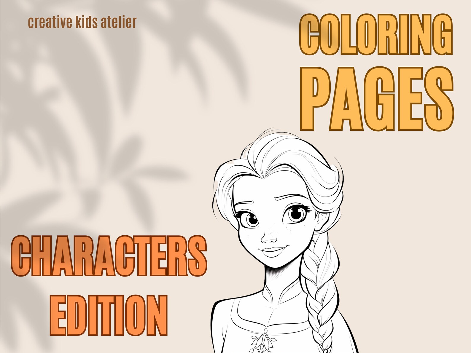 43 Character Coloring Pages in Cartoon Style - Instant Download ...