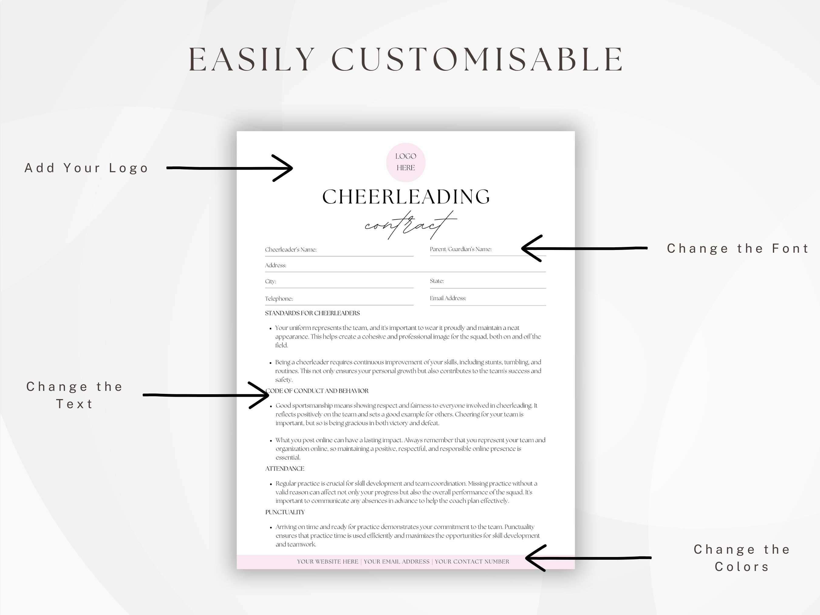 Cheerleading Contract Template, Cheerleading Tryouts Flyer, Coaching Cheerleading Contract Template, Cheerleading Tryouts Flyer, Coaching