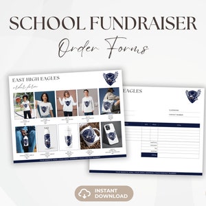 Spirit Wear Bestellformular, bearbeitbare Geldbeschaffer-Rechnungsvorlage, Schul-PTA-Flyer, 2-Seiten-Vorlage, Schule-Spendenaktion, sofortiger Download