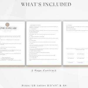 Editable Home Daycare Contract Template, Childcare Forms, Daycare ...