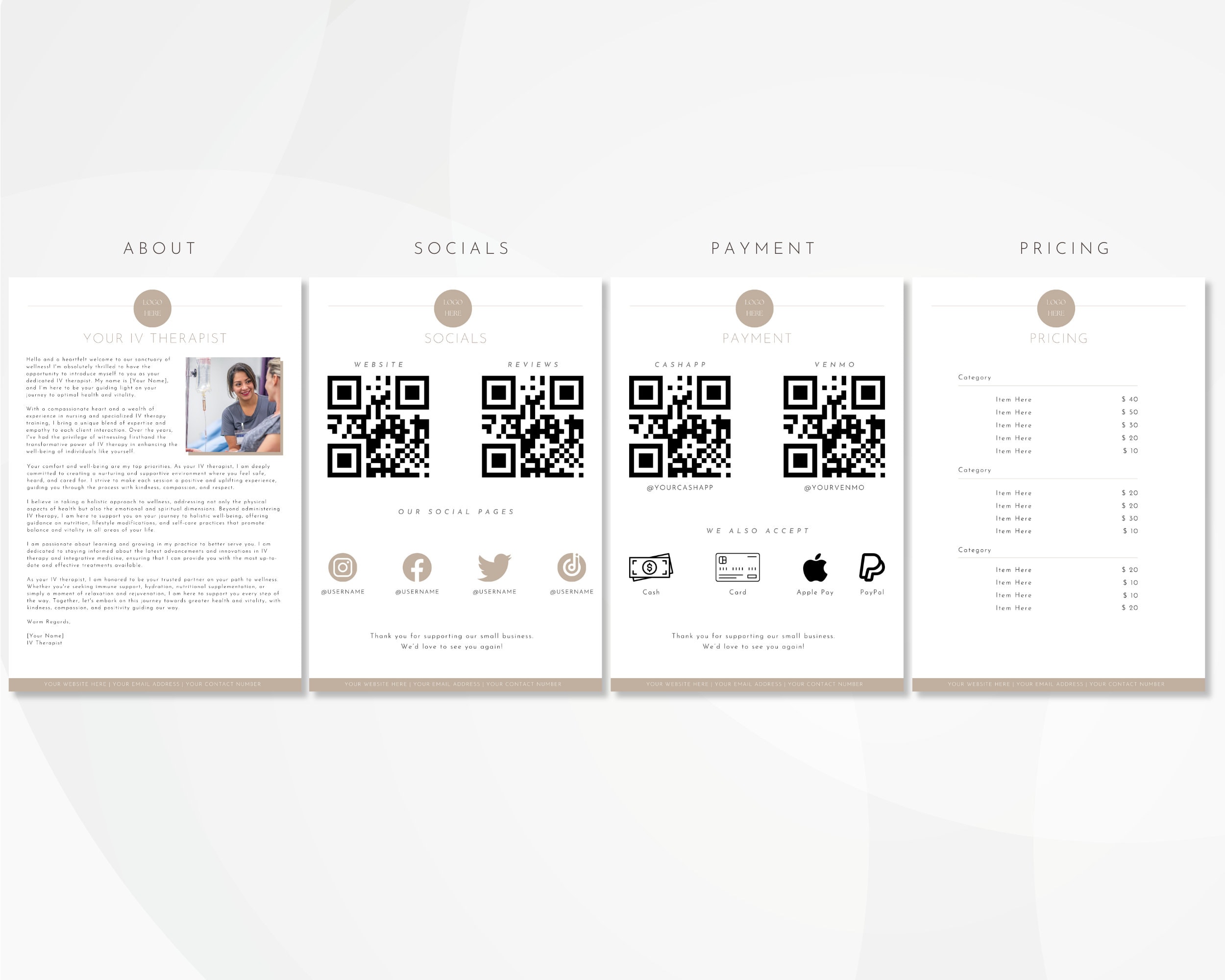 Intake Card IV Therapy Client Intake Forms, Intravenous Therapy Informed Consent ...