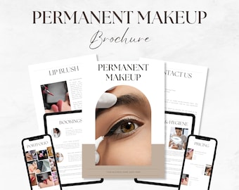 PMU Brochure, Permanent Makeup Flyer, Microblading FAQ Templates, PMU Business Forms, Brows Pricing, Lip Blush Services, Pmu Artist