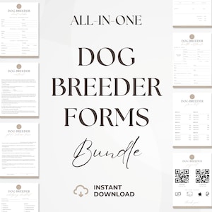 Dog Breeder Forms, Breeder Forms, Dog Whelping Charts, Puppy Sale Contract, Whelping Records, Puppy Medical Records, Puppy Charts