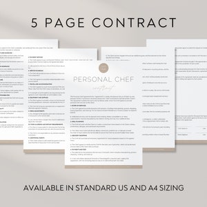 Personal Chef Contract Template Private Chef Agreement Template Personal Chef Contract Template Private Chef Agreement Template